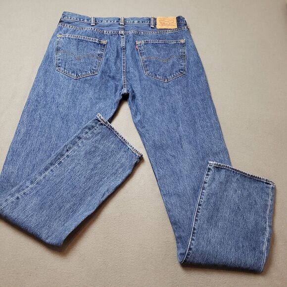 Levi's Men's 501 Straight Jeans - Blue Size 38 - Picture 3 of 14
